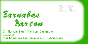 barnabas marton business card